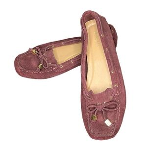 Michael Kors Suede Purple/Maroon Slip-On Loafers, Size 7.5